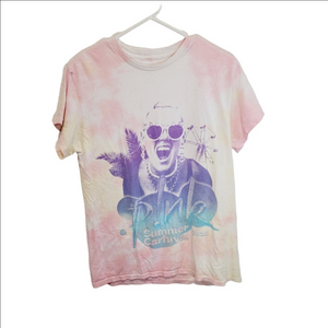 Pink 2023 Summer Carnival Concert Tie Dye Graphic Tee